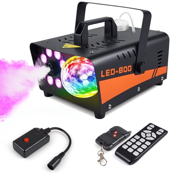 Máquina de Humo Maraiss Halloween 600W con Bola Discoteca y Luces