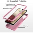 thumbnail image 2 of Galaxy Wireless USA SAMSUNG Galaxy a12 Case, with [Built-in Screen Protector], Full-Body Shockproof Soft Liquid Silicone Hybrid Protective Phone Cover Case, Pink, 2 of 5