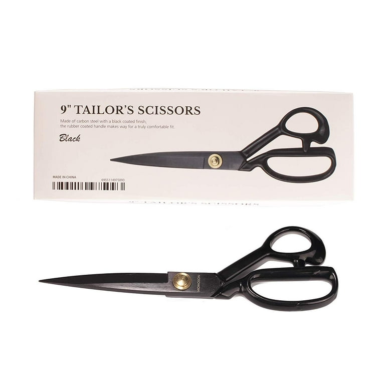 JubileeYarn Professional Fabric Scissors - Heavy Duty Carbon Steel - Multi Purpose Shears for Sewing Leather Tailor Dressmaking Craft - 10 inch Silver