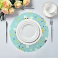thumbnail image 2 of Round Plate Mat 15.4x15.4 Inchesx4 Placemat Table Mat Kitchen Mat Coffee Mat Fabric Thick, Strong Wear-Resistant, Heat Resistance Lovely Bee, 2 of 7