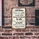 thumbnail image 4 of Placa Letrero Metal Retro Con Reglas Vida Accesorios Artística Pared, 4 of 9