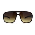 thumbnail image 3 of Mens Luxury Oversize Sport Plastic Racer Sunglasses Matte Tortoise, 3 of 4