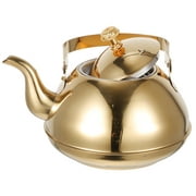 Home Accents Decor Stainless Steel Teapot Tearoom Supplies Hot Water Kettle Retro with Handle Office Travel