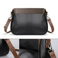 thumbnail image 3 of Dark Brown Vertical Stripes Vintage Crossbody Bag For Women Medium Leather Hobo Bags Shoulder Bag Classic City Leather Satchels, 3 of 8
