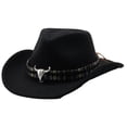 thumbnail image 1 of Sombrero de vaquero occidental para hombre, sombrero de verano para exteriores, invierno, ligero, elegante, cómodo, sombrero para el sol, sombrero de Negro Salvador Dali Sombrero de vaquero occidental, 1 of 9