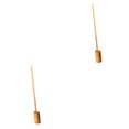 thumbnail image 2 of mmirethe Handmade Bamboo Spoon Water Dipper with Handle Spoon Ti Jiu Engraved wine mention 2Set, 2 of 6