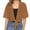 Light Brown, variant on CIENVNSTG Women's Chiffon Cropped Bolero Sheer Shrugs Lightweight Short Bolero Cardigan Trendy 2026 Summer Tops Dark Green M