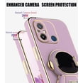 thumbnail image 4 of Compatible with Xiaomi Redmi 12C Case for Women Men, Ultra Soft Xiaomi Redmi 12C Phone Case with Stand Silicone TPU Plating Cute Astronaut Pattern Cases Cover (Purple), 4 of 7