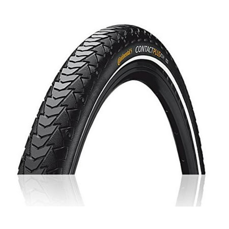 Contact Plus ETRTO (28-622) 700 x 28 Reflex Bike Tires, Black, Excellent all-rounder tire for roads and paths that crowns every touring bike By