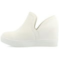 thumbnail image 3 of Journee Womens Cardi Round Toe Slip On Wedge Sneakers, Widths Available, 3 of 10