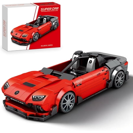 Sports Car Building Set MOC Racing Car Decor Model Kit Cool Cars Toys Gifts for Adults Teens Age 14+ (355 Pieces)