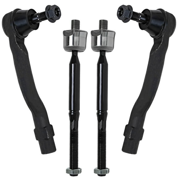 Detroit Axle - Front 4pc Tie Rods for 2014-2018 Mazda 3 Sport, 2014-2017 Mazda 6, 4 Inner and Outer Tie Rod Ends Assembly 2015 2016 Replacement