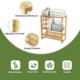 thumbnail image 3 of Bathroom Storage Shelves Organizer Adjustable 3 Tiers, Over The Toilet Storage Floating Shelves for Wall Mounted with Hanging Rod, 16.6"Lx5.9"Wx 16.9"H (Wood Color), 3 of 6