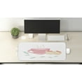 thumbnail image 2 of Tea Party Computer Mouse Pad, Watercolor Drawn Scones Hot Tea Cup Twig Composition, Rectangle Non-Slip Rubber Mousepad Large, 31" x 12" Gaming Size, Pink Salmon, by Ambesonne, 2 of 2