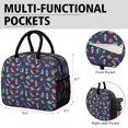 thumbnail image 6 of Womens Colorful Dinosaurs Rockets Pattern Lunch Box for Work,Insulated Lunch Bag for Women,Loncheras Para Mujer,Leakproof Adult Lunch Bag for Work,Beach,Travel,Picnic,Camping, 6 of 7