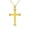 Gold3, variant on Midir&Etain Cross Necklace 14K Gold Plated Twisted Cross Pendant Necklace Faith Religious Jewelry Gifts for Women Her Wife, 18"+2" Chain