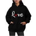 thumbnail image 7 of Idoravan Oversized Sweatshirt for Women Fall Women's Heart Shape Graphic Design Winter Hoodie Pullover Long Sleeved Comfortable Sweatshirt Black Xl, 7 of 7