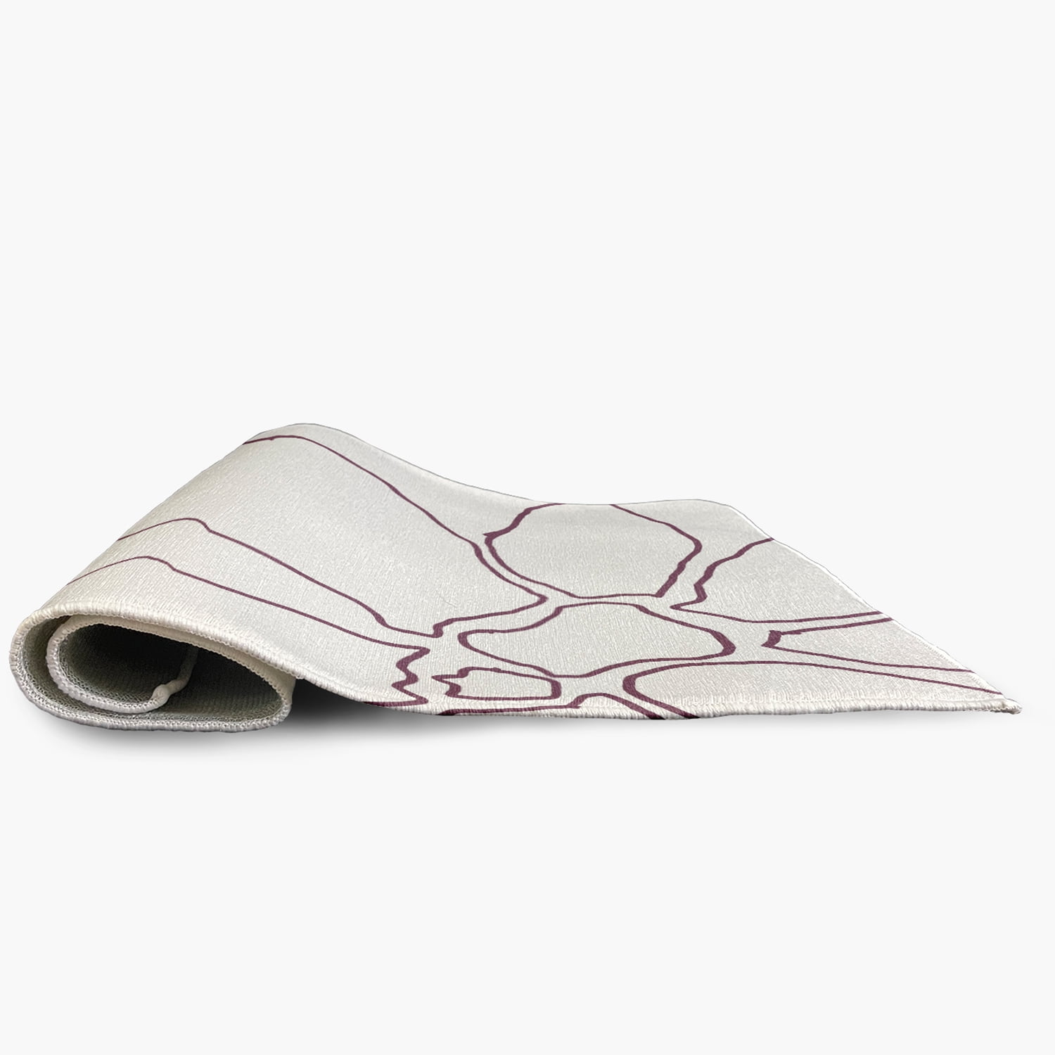 Simply Daisy 4' x 6' Purple/White Petal Lines Spring Chenille Indoor/Outdoor Rug