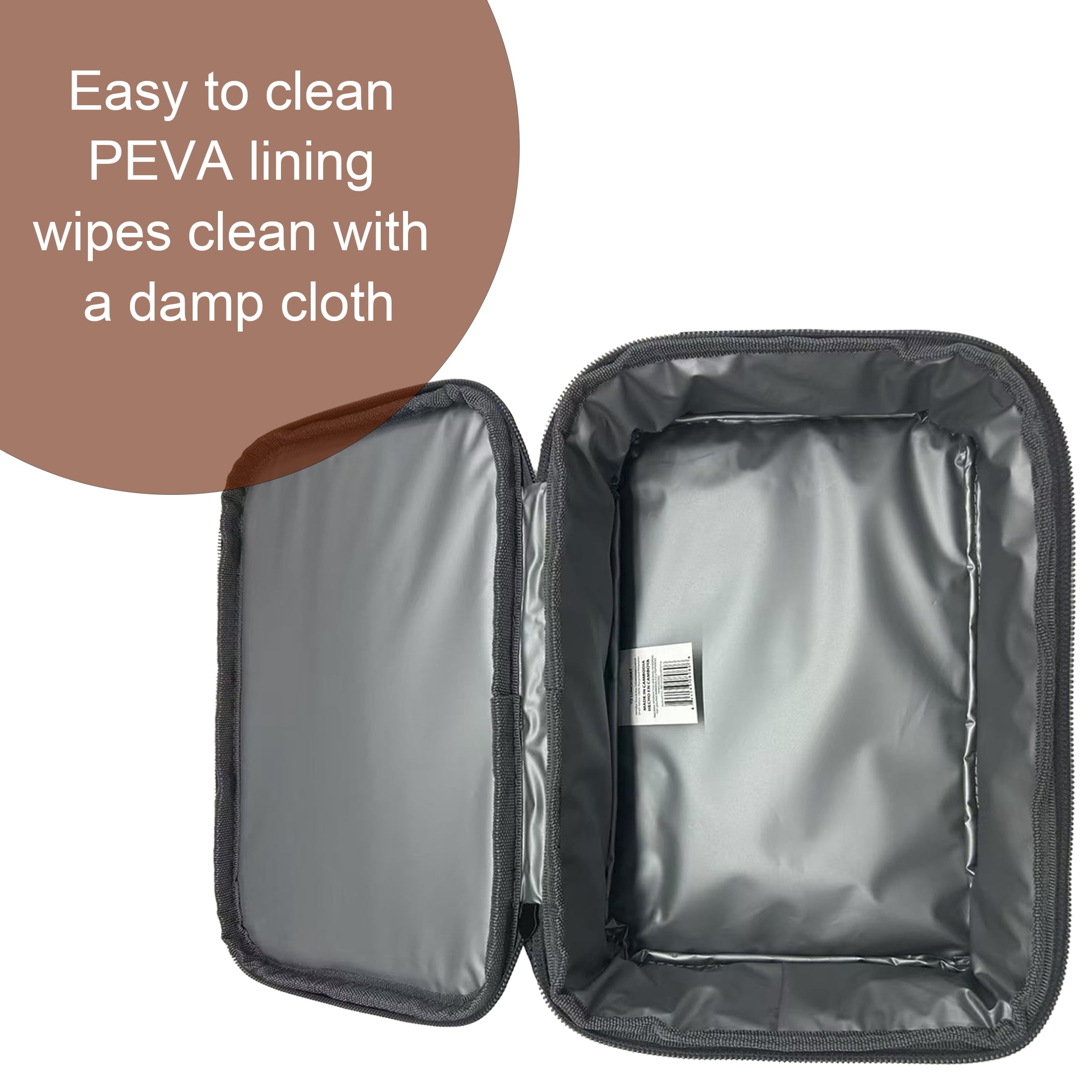 Your Zone Reusable Insulated Lunch Bag, Gray