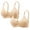 Beige, variant on 2PC Bras for Women No Steel Ring Gathering Breathable Adjustable Strap Breathable Full Coverage Bras Beige 36/80