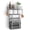 Grey, variant on Wall Mounted Towel Rack for Bathroom - Bath Storage Holder Set Above Toilet, Rolled Towel Shelf Organizer,for Small Bathroom Decor