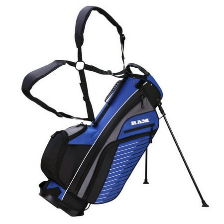Ram Golf Lightweight Dual Strap Stand/Carry Bag (Best Golf Bag Carry Straps)
