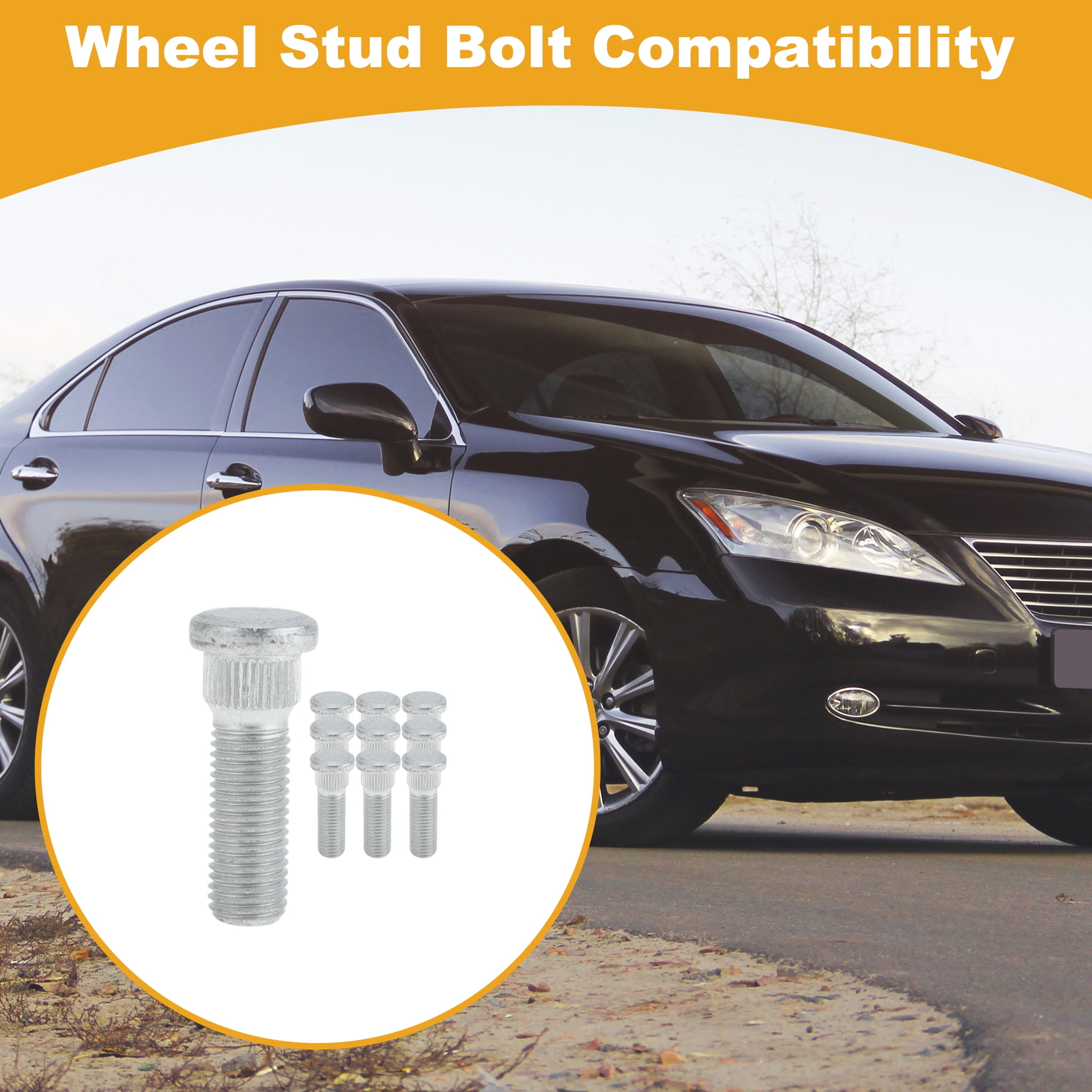 Unique Bargains 10 Pcs M12x1.5 Wheel Lug Stud for Lexus ES 2006-2025 Front Rear Set