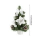 thumbnail image 3 of Mini árbol de Navidad artificial de 30 cm | Decoración retráctil para escritorio | Predecorado con adornos, piñas y lazos | Plateado, dorado, rojo y azul | Adorno de mesa para oficina o para fiestas, 3 of 6