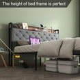 CBBPET Queen Bed Frame with Headboard Bed Frame with Charging Station