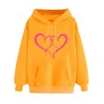 thumbnail image 1 of Plebaso Sweat à Capuche pour Femmes Mignon Cœur Manches Longues Décontracté avec Poches, 1 of 5