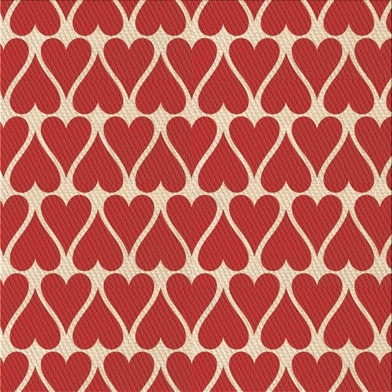 Ahgly Company Machine Washable Indoor Square Transitional Red Area Rugs, 7' Square