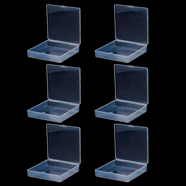 Dinheiro 6 Piezas Mini Cajas de Contenedores de Almacenamiento de Cuentas Transparentes de Plástico para Recoger Artículos Pequeños, Cuentas, Joyas