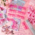 thumbnail image 4 of 134 Pcs Y2K Music Party Favor Set with Friendship Bracelets Sunglasses Hair Accessories and Gift Bags, Pink Retro Celebration Supplies for Women,  Kpop Decorations for Birthday and Music Gatherings, 4 of 7