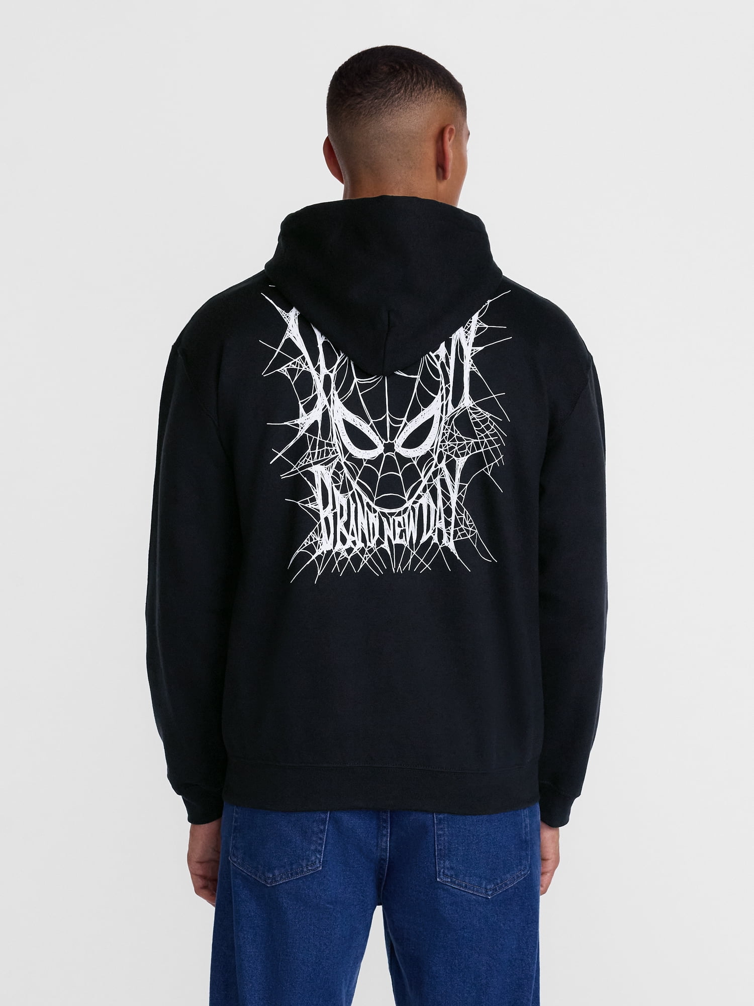 Marvel Spider-Man Men's and Big Men's Front Back Graphic Cotton Hoodie, Sizes S-3XL