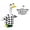 Style-B, variant on 23 Inch Soccer Goose Outfit for Lawn Goose Statue, World Soccer Game Day Costume with Football Shirt and Hat for Yard Porch Garden Decoration