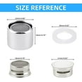 4 PCS Faucet Aerator, Kitchen Sink Aerator Faucet Filter with Solid Brass Shell, 55/64 inch