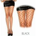 thumbnail image 3 of Music Legs Women's Women's Backseam and Lace Top Fishnet Thigh High 9024-Black, 3 of 3