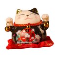 thumbnail image 2 of Lucky Cat Saving Pot, Lucky Cat Coin Bank Lovely  Wish Exquisite Pattern Ceramic  For Office, 2 of 8