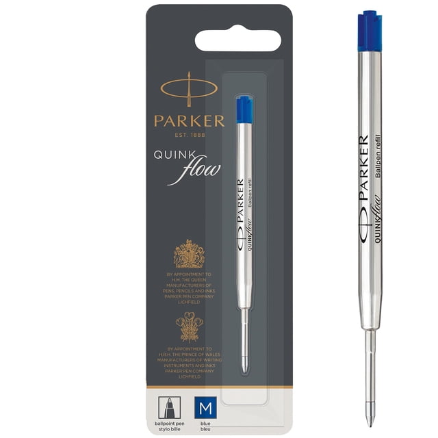 Cartuchos de recarga de tinta para pluma estilográfica Parker QUINK Long Blue