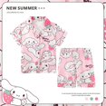 thumbnail image 1 of Pijama de Anime Kawaii Sanrio Cinnamoroll para niños, camisa de dormir de seda de hielo, ropa para el hogar, regalo para niños, Kuromi My Melody, Verano, 1 of 4