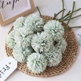 thumbnail image 2 of Bola de crisantemo artificial Oficina en casa Mesa Centro de mesa Flor falsa Adorno de boda, Verde claro 6 piezas Advancent HA8915-05B, 2 of 6