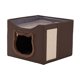 thumbnail image 4 of Cama para gatos tipo condominio, nido antiarañazos, muebles plegables para mascotas pequeñas y múltiples. Marrón, 4 of 9