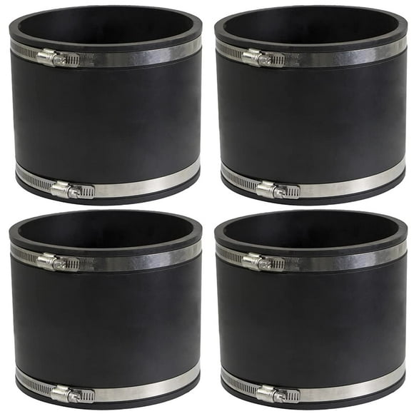 Supply Giant 6I4Ix4 Flexible Coupling, 6 inch, Black