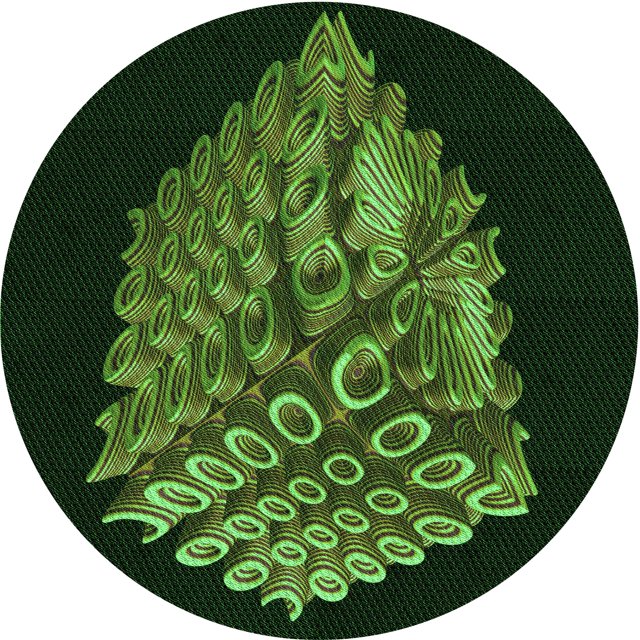 Ahgly Tapis Rond Lavable en Machine Intérieur Transitionnel Vert Lime Foncé, 4 Pieds Rond