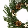 thumbnail image 3 of Northlight Pine Cones and Stars Pine Sprig Christmas Wreath, 10-Inch, Unlit, 3 of 3