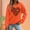 Orange, variant on ZSQDM Women's Hoodless Sweatshirt Hoodies for Women Zip Up Women's Sweatshirt with Print Crew Neck Pullover with Heart Motif and Letter Print Polyester Women Blending Sweatshirt (L)