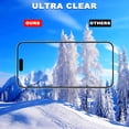 thumbnail image 2 of KIQ 3 Pack CLEAR Tempered Glass Screen Protector Compatible with iPhone 14 Pro, 2 of 5