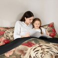 thumbnail image 5 of Feelyou 3D White Tiger Queen Comforter Set, Romantic Red Flower Bedding Sets, Happy Valentines Day Reversible Bedding Comforter Set, Microfiber Bedroom Decor, 3pcs, 5 of 8