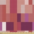 thumbnail image 1 of Peach Sofa Upholstery Fabric by the Yard, Geometrical Design Squares with Various Shapes and Sizes Colorful Image Abstract, Decorative Fabric for DIY & Home Accents, 3 Yards, Purple Coral by Ambesonne, 1 of 4