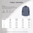 thumbnail image 7 of SiiRoh Men Elderly Adaptive Tee Shirts Open Back with Full Back Overlap Loose Long Sleeve Button-up Shirt for Daily Caring Dark Blue L, 7 of 7